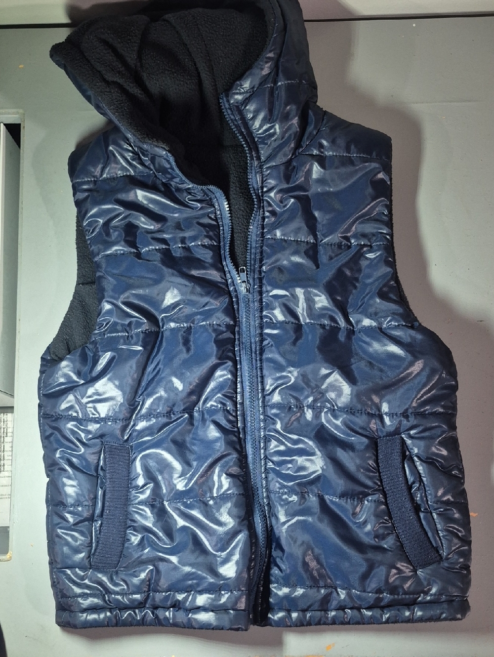 Kids Quilted Puffer Vest - Navy